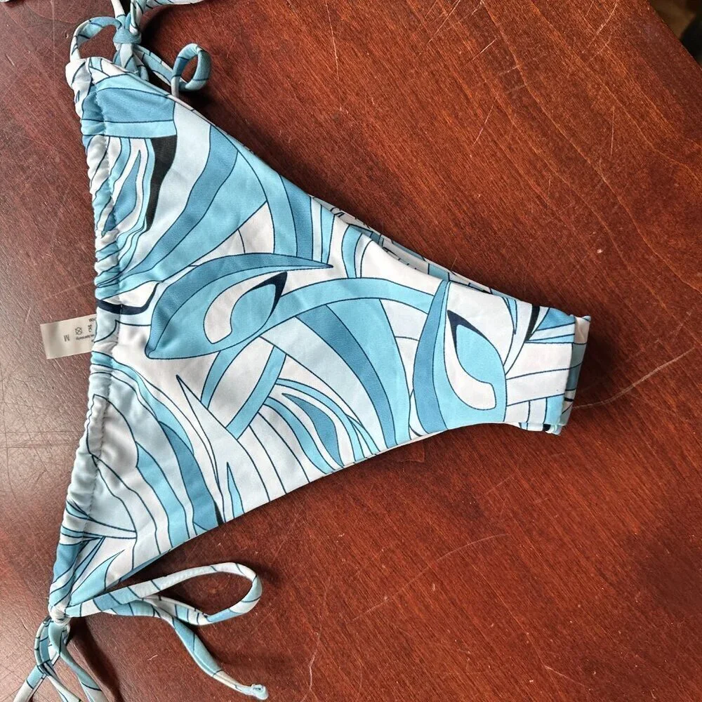 NWOT SHEIN bandeau High Rise Cheeky Side Tie Bikini Set Size Medium